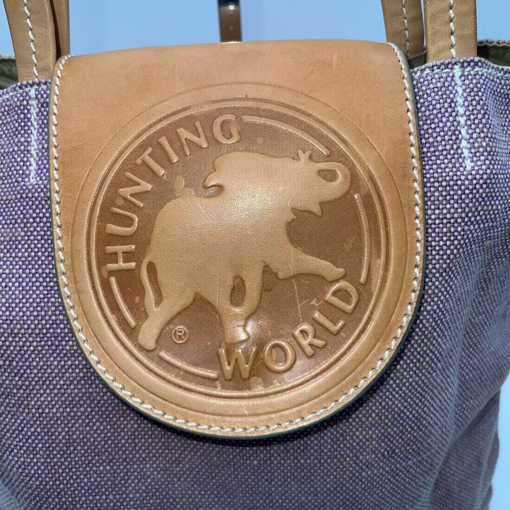 Hunting World Made in Italy‎ Foldable Tote Bag Shoulder Bag Cotton Linen Blend x - Picture 7 of 15
